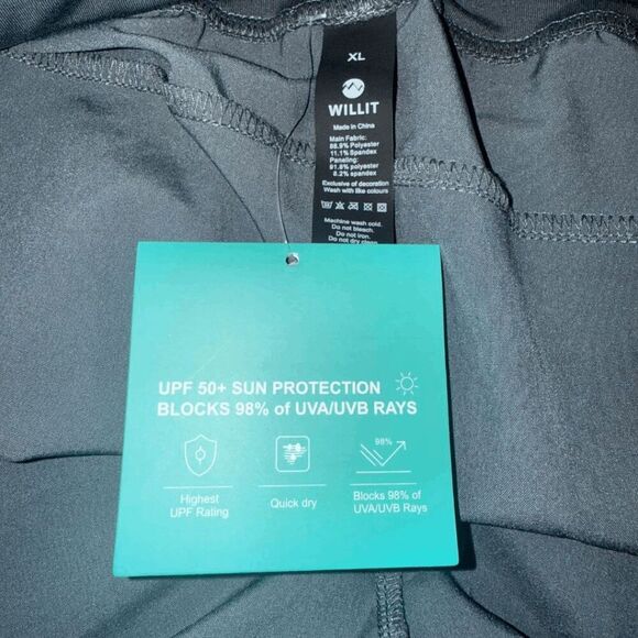 Willit Women's High Rise Ultra-soft Wide Leg Capri Pants Gray Size XL NWT - Picture 3 of 9